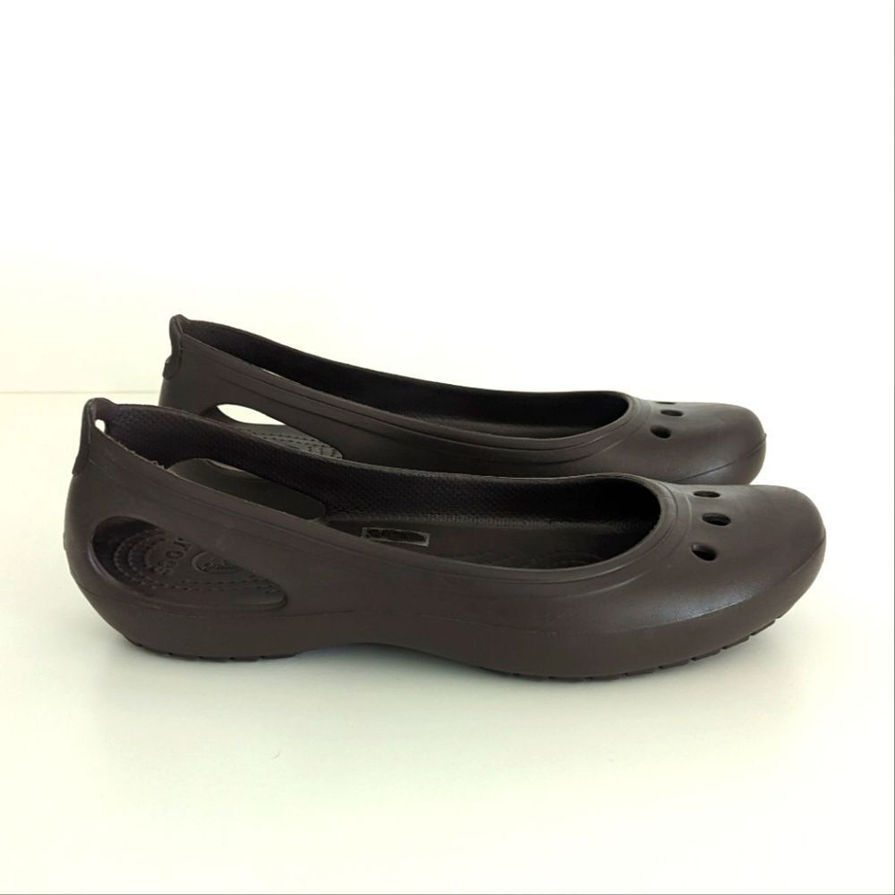 Crocs Kadee Brown Round Toe Flats 10